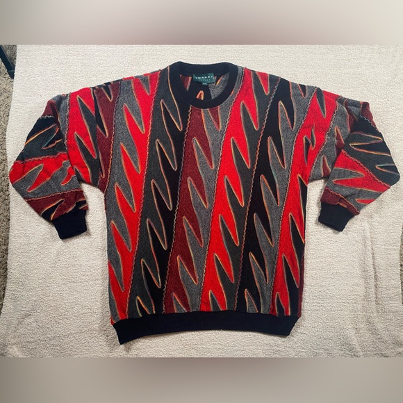 Men’s Vintage Tundra Red and Black XL Sweater